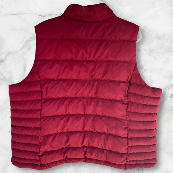 Lands’ End Red Down Puffer Vest sz 2X (20W-22W) , 011 - Picture 2 of 2